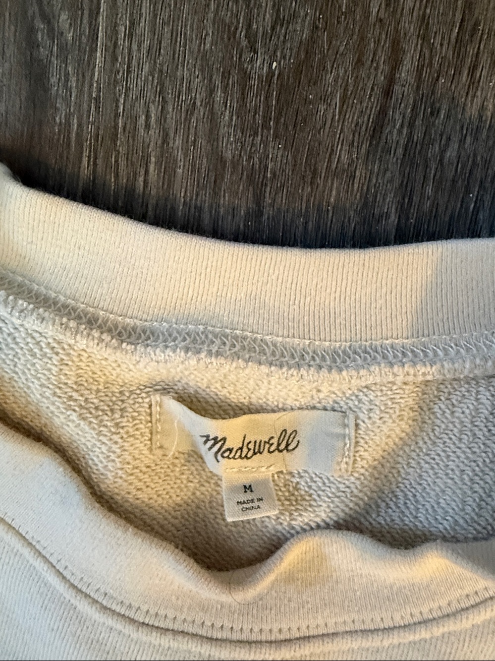 Madewell SZ M Cream Crewneck Sweater w/Rust, Pink & Navy Stripes. Good condition - Picture 2 of 9